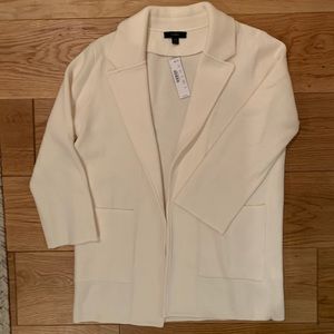 Jcrew Relaxed Sweater Blazer in white